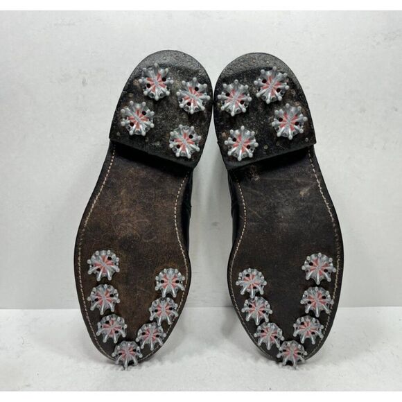 Vintage Footjoy Classics Dry Black Leather Woven Golf Shoes 51472 Mens Sz 9 D - Picture 6 of 8